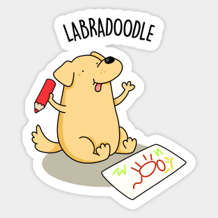 Labradoodle Cute Labrador Dog Pun Sticker